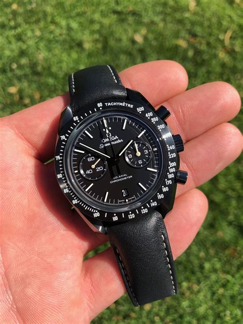 omega speedmaster dark side of the moon pitch black price|omega speedmaster black ceramic price.